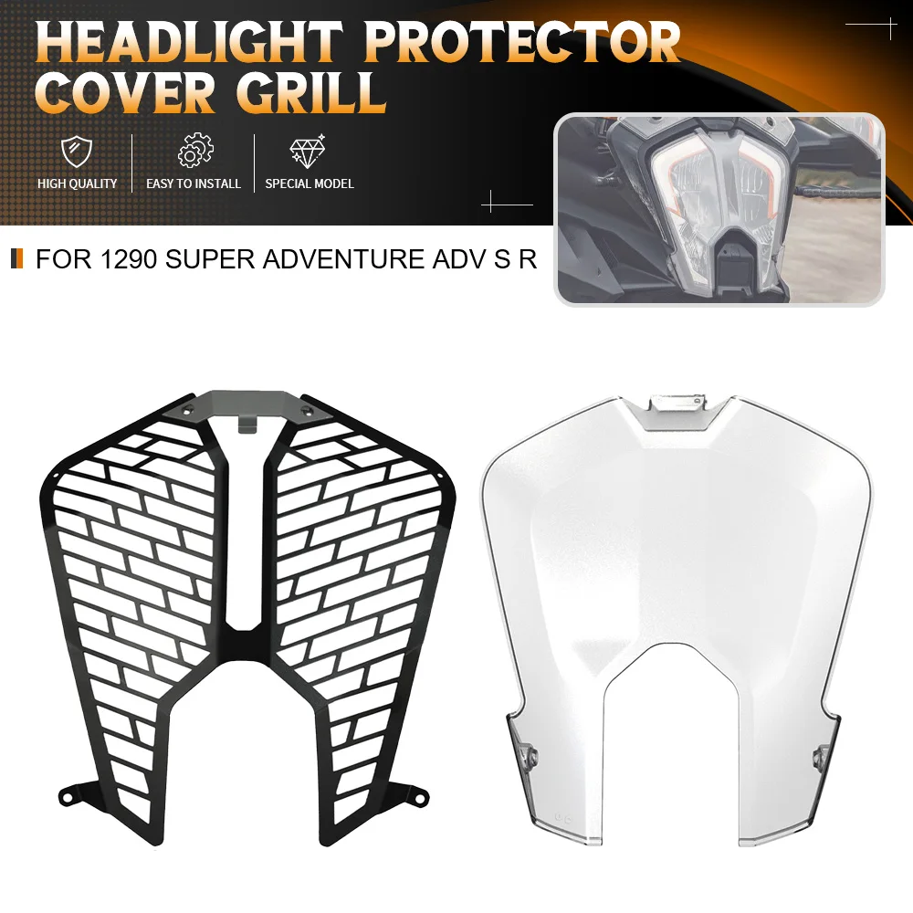 

For 1290 Super Adventure ADV S R Motorcycle Headlight Head Light Guard Protector Cover Protection Grill 1290 Super Adventure S