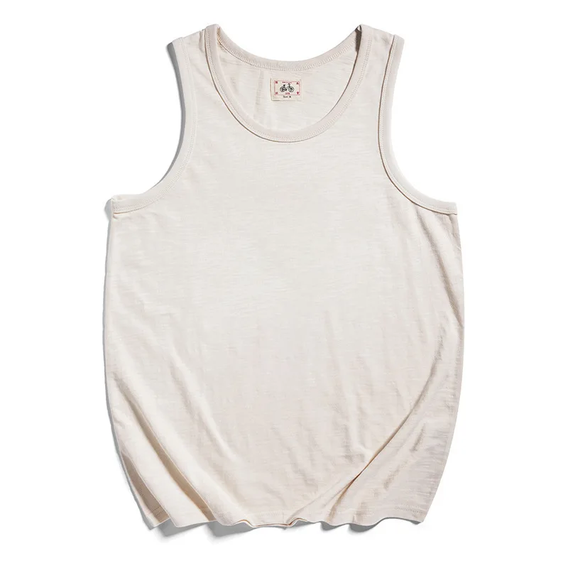 

100% Cotton Good Quality Sleeveless Vest for Men Summer Fashion Chinese Style Retro Solid Color Simple Basic Pullover Waistcoats