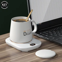 Podgrzewacz do kubków USB kufel kubek do kawy cieplej herbata mleczna czas wody poduszka elektryczna podgrzewacz do kubków ciepła grzejąca stała temperatura Coaster Supplies