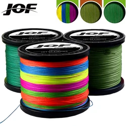 JOF 8 Strands Abrasion Resistant Braided Fishing Line PE Super Strong Anti-bite Line For Freshwater Saltwater 300M 500M 1000M