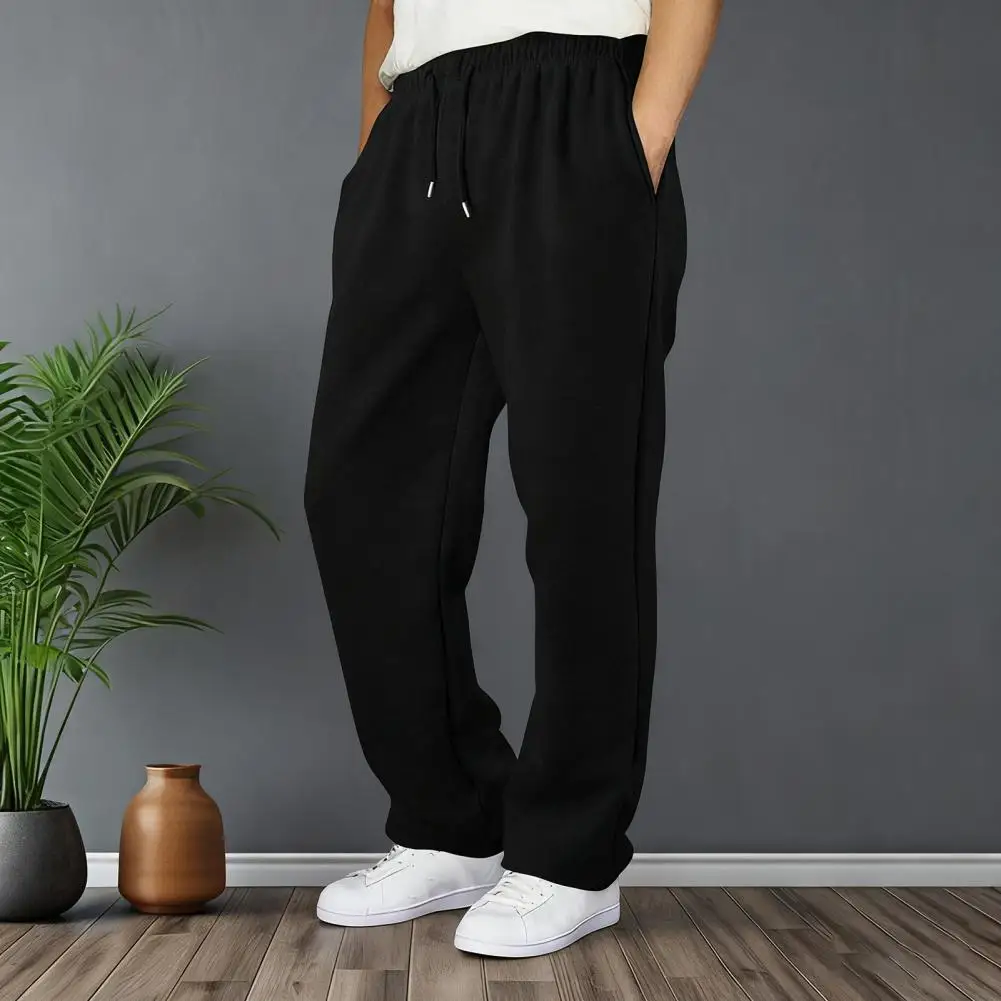 Men Baggy Jogging Pants Polyester Spandex Casual Trousers Summer Sweatpants Sports Trousers with Pockets for Workout Street Wear