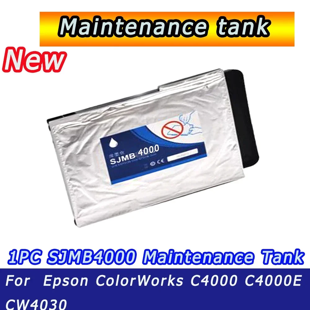 SJMB4000 Waste Ink Tank with Chip for Epson ColorWorks C4000 C4000E CW4030 Printer C33S021601 Maintenance Cartridge Tank Parts