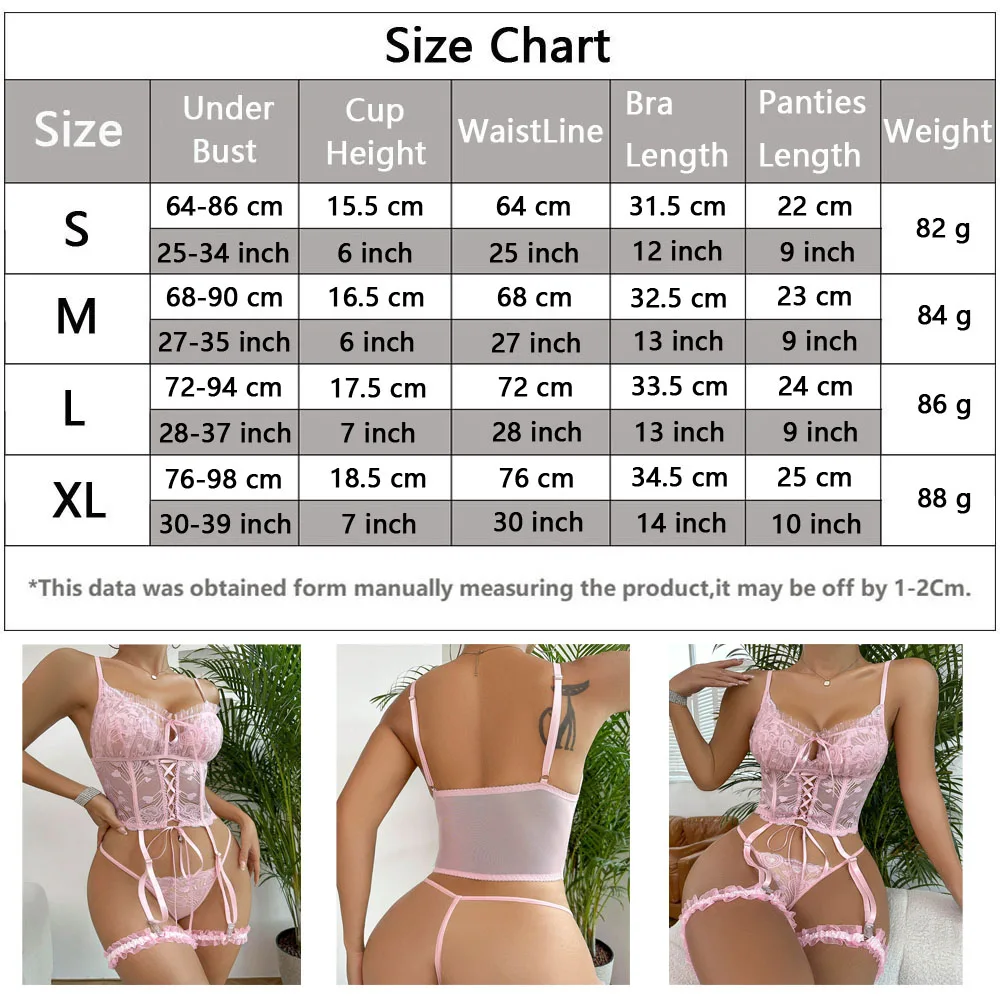 Sexy Lace Lingerie Bandage See Through Underwear Push Up Bra Briefs Women Porn Garter Erotic Set Sensual Intimate Kit Supplier