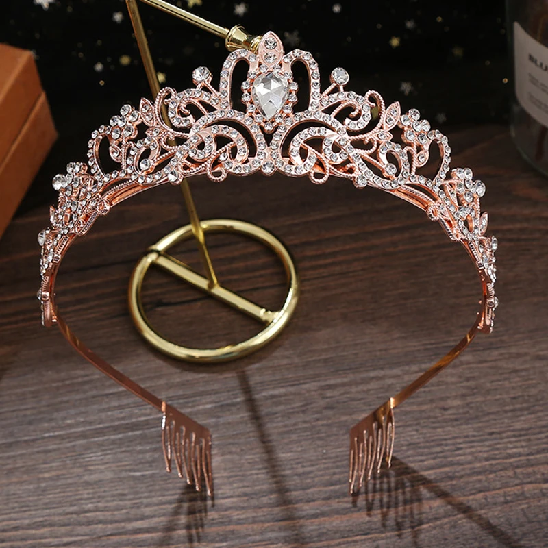 Shiny Crystal Girls Tiara And Crowns Headbands For Women Fashion Wedding Hair Accessories Bridal Diadem