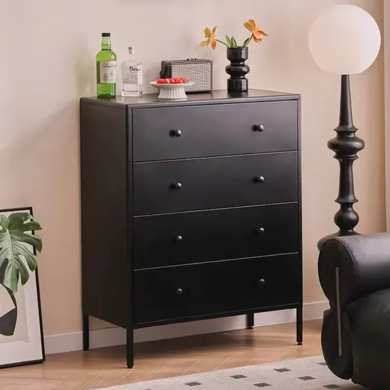 4 Drawer Shoe Cabinet Steel Storage Organizer Modular Sideboard Buffet Cupboard for Living Room Kitchen Hotel Home Furniture view 3