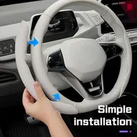 Cubierta de refuerzo de cuero para volante de coche, 38CM, para Geely Atlas SUV Boyue Borui Coolray Emgrand GE NL3 EX7 X7, accesorios antideslizantes