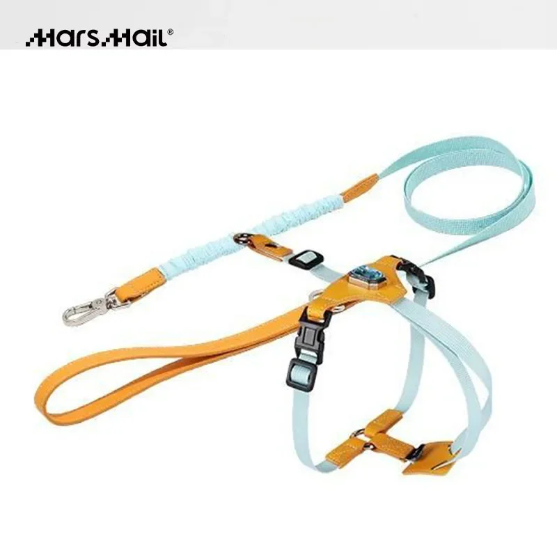 MarsMail Pet Dog Chest Strap Elastic Leash Set Summer Small Dog Cat Puppy Explosion Proof Cat Chest Harness Pet Supplies