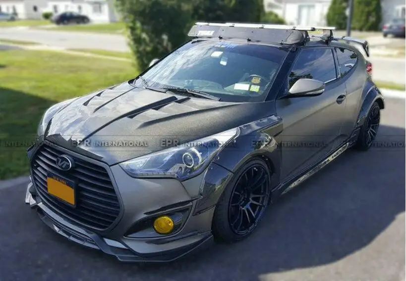 

Углеродное волокно для Hyundai Veloster 2011-2018, круглая дуговая накладка на колесо, накладка на крыло