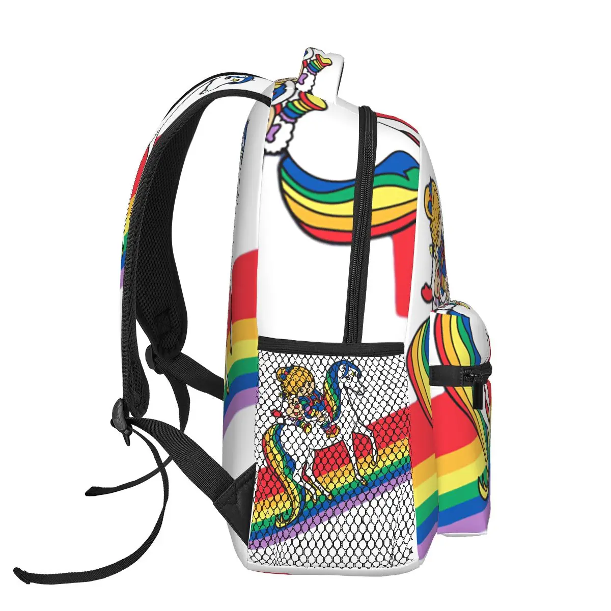 Rainbow Brite And Friends - レトロ 80 年代の漫画デザインのバックパックホットセールデイパック男の子女の子ブックバッグスクールバッグショルダーバッグ