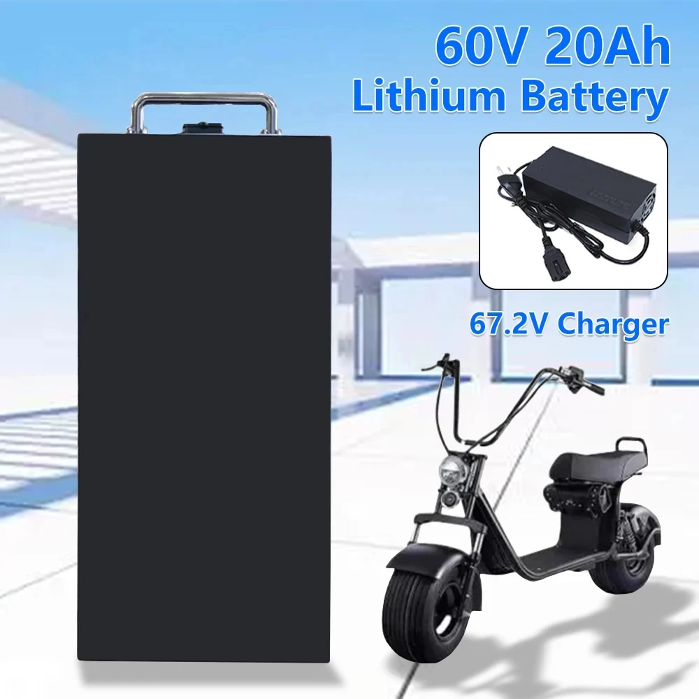 60V 30Ah 1500w For Electric Car Foldable Electric Scooter Bicycle 21700 Lithium Battery Pack Waterproof With 67.2V 3A Charger