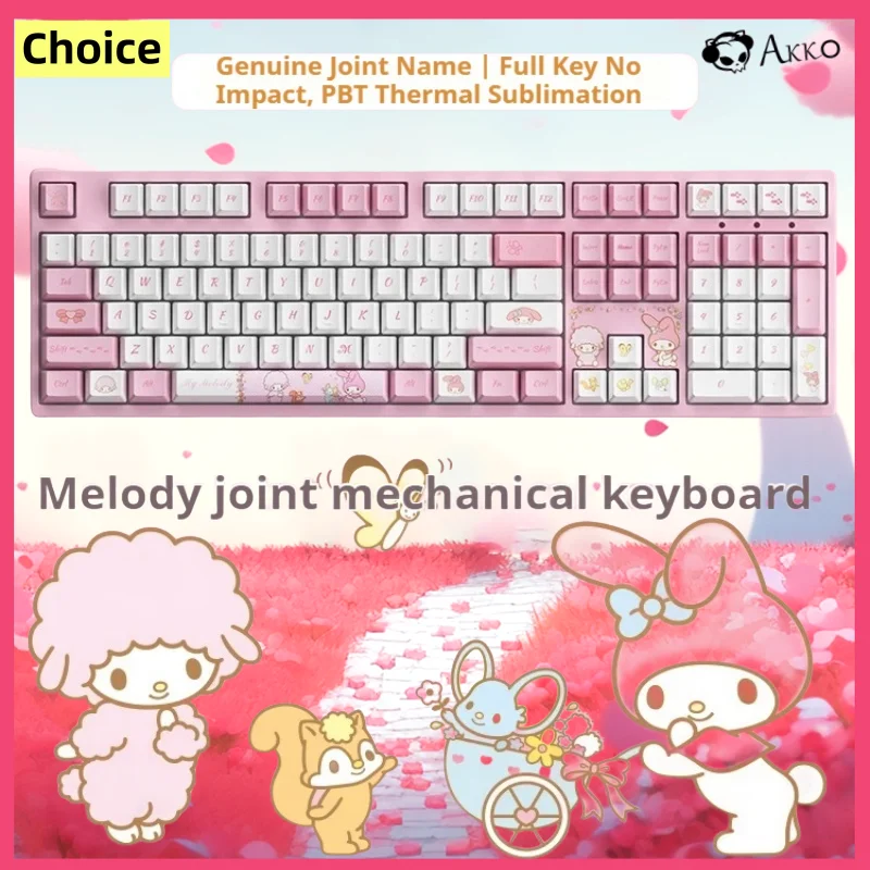 

AKKO 3087/3108 Melody Mechanical Keyboard Usb Wired Keyboard Keycaps Pbt Full Key Without Impulse Custom Gamer Keyboard Gift