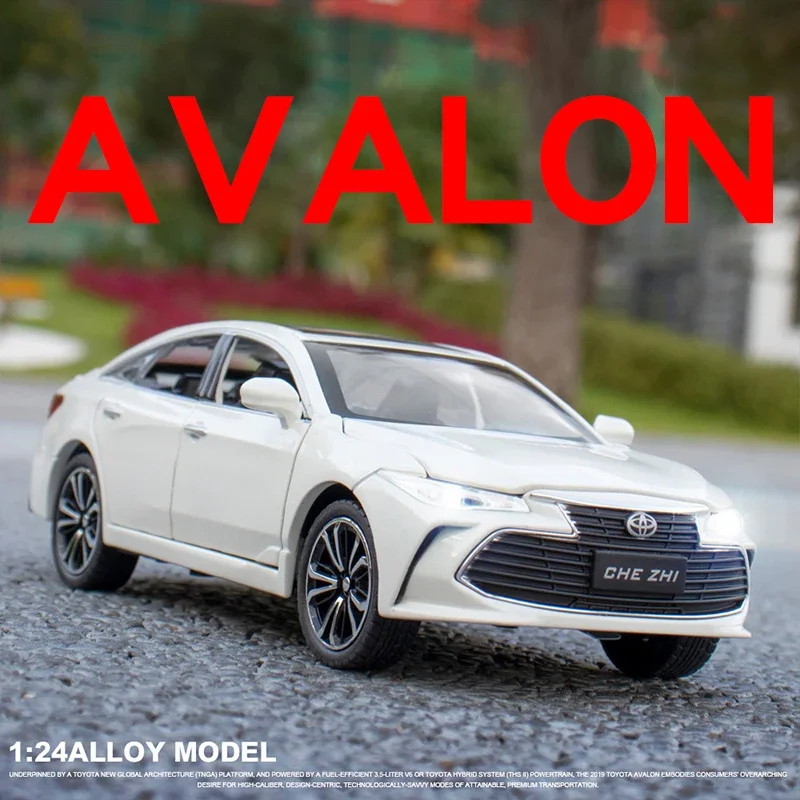 1:24 Toyota Avalon Alloy Model Car Diecast Metal Vehicle Toy Model Collection Sound & Light Birthday Gifts For Children Kids