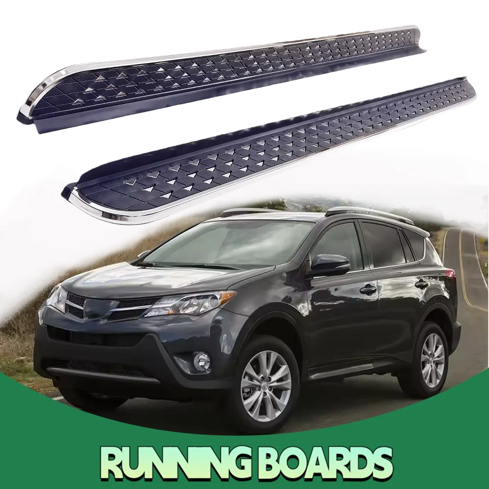 

Running Board Fit for Toyota RAV4 RAV-4 2013-2016 2017 2018 Door Fixed Side Step Pedal Nerf Bar Platform Ptotector 2Pcs