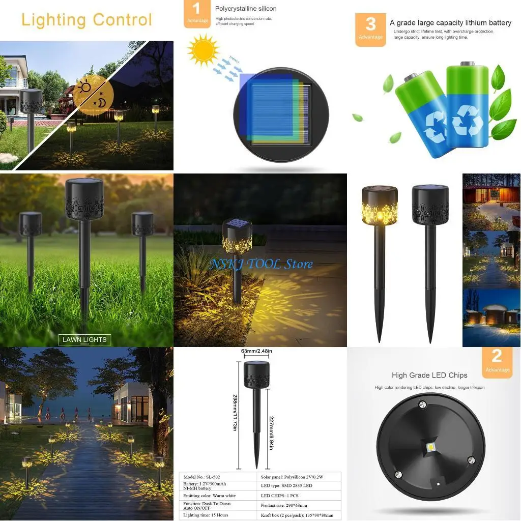 

L8RC Outdoor Projection Ground Lamp Provide Clear Brightness for Path Patio Lawn Pathway Light Sensing Switch