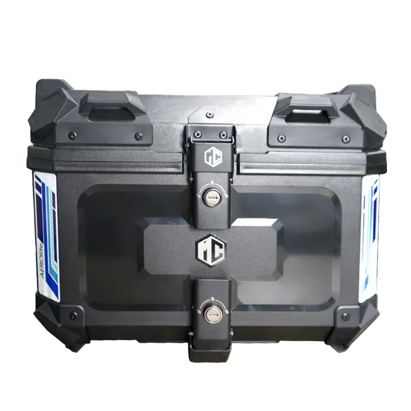 

48L Motorcycle ABS Tail Box Waterproof Rear Trunk Luggage Storage Case with Key Lock Motorbike Helmet Box Motorcycle Accessories