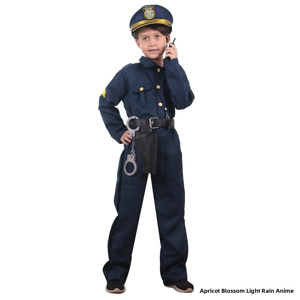 زي الشرطة التنكري للأطفال لعبة بلانغ المهنية دكتور لعبة كرنفال أداء الملابس التقليدية... #5