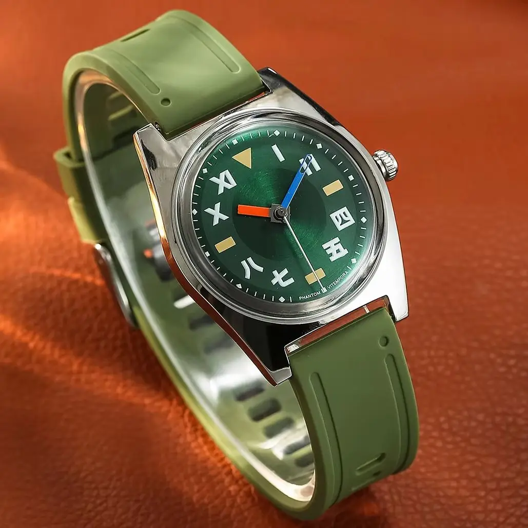 

Men’s Hand-Wind Mechanical Watch 8120 Waterproof Bauhaus Design Watch for Men Wholesale