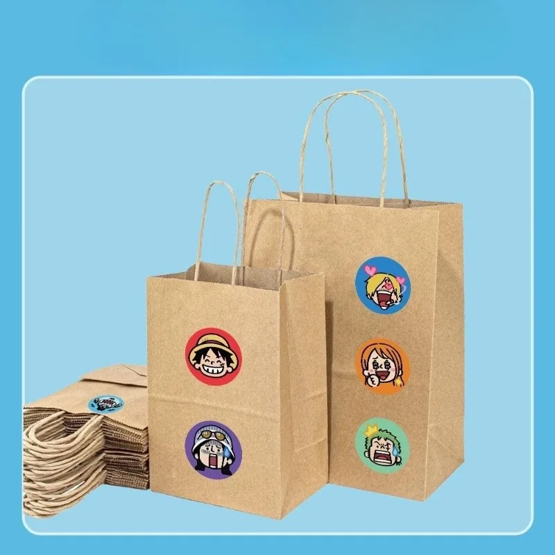 500 stickers/roll One Piece Sticker Big Head Cartoon Luffy Nami Sanji Usopp DIY Handbook Material Sticker Round Sealing Sticker view 4