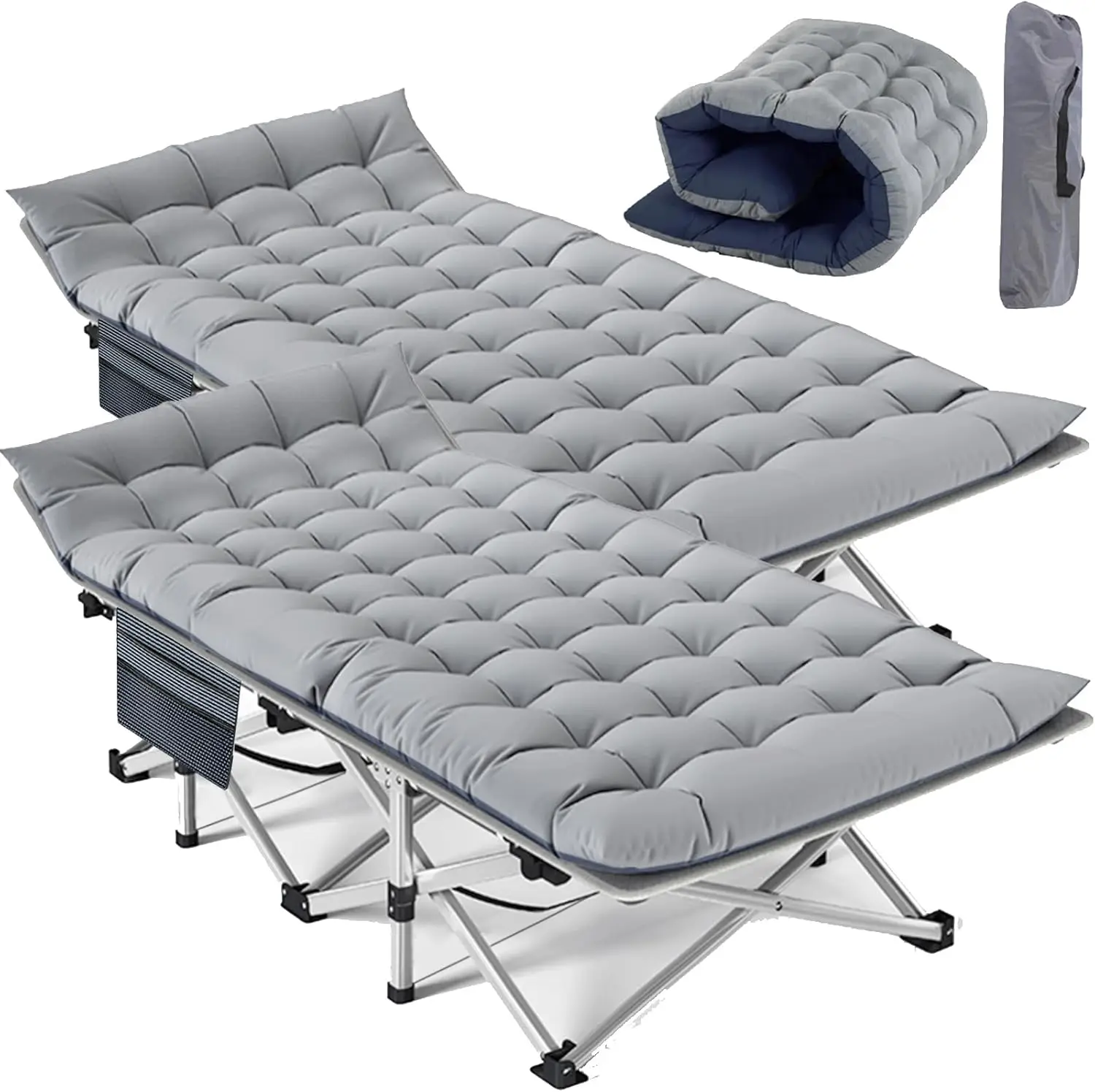 

Folding Camping Cot, Folding Cot Camping Cot for Adults Portable Folding Outdoor Cot with Carry Bags