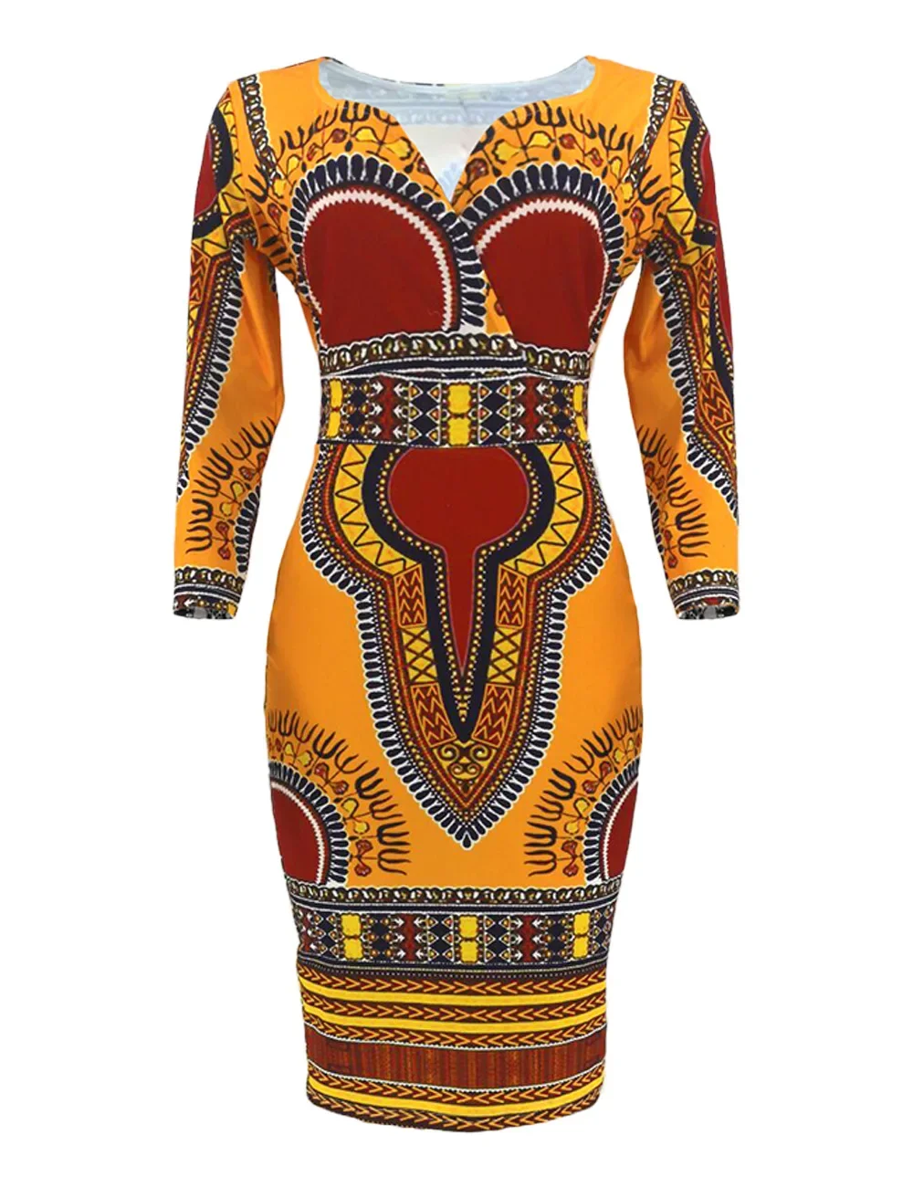 

Plus Size 3xl African Dresses for Women Dashiki Print Tribal Ethnic Fashion V-neck Ladies Clothes Casual Sexy Dress Robe Party