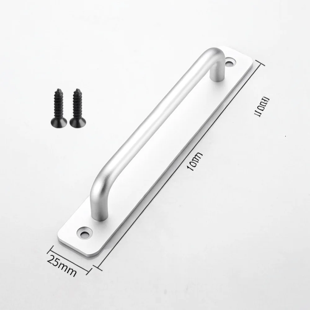Simple Furniture Handles Aluminum Alloy Cabinet Knobs Punch Free Drawer Pulls For Wardrobe Door Kitchen Home Improvement Parts