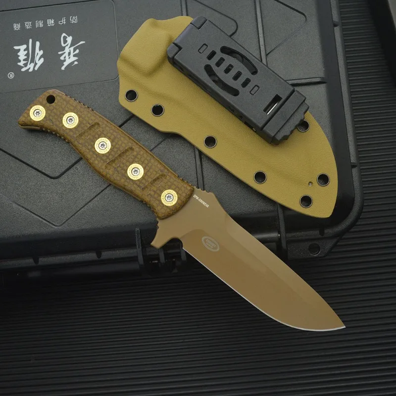 New Butterfly BM375 Small Straight Knife Outdoor Camping Wilderness Survival Blade Convenient Carrying Knife