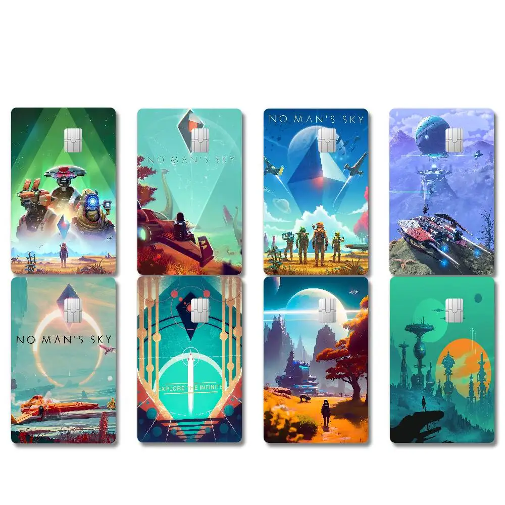 No Man S Sky Space Game Anime Young Creidt Card Debit Card 1 Set Of 4 Pcs Sticker Film Case Front Tape For Small Big Chip