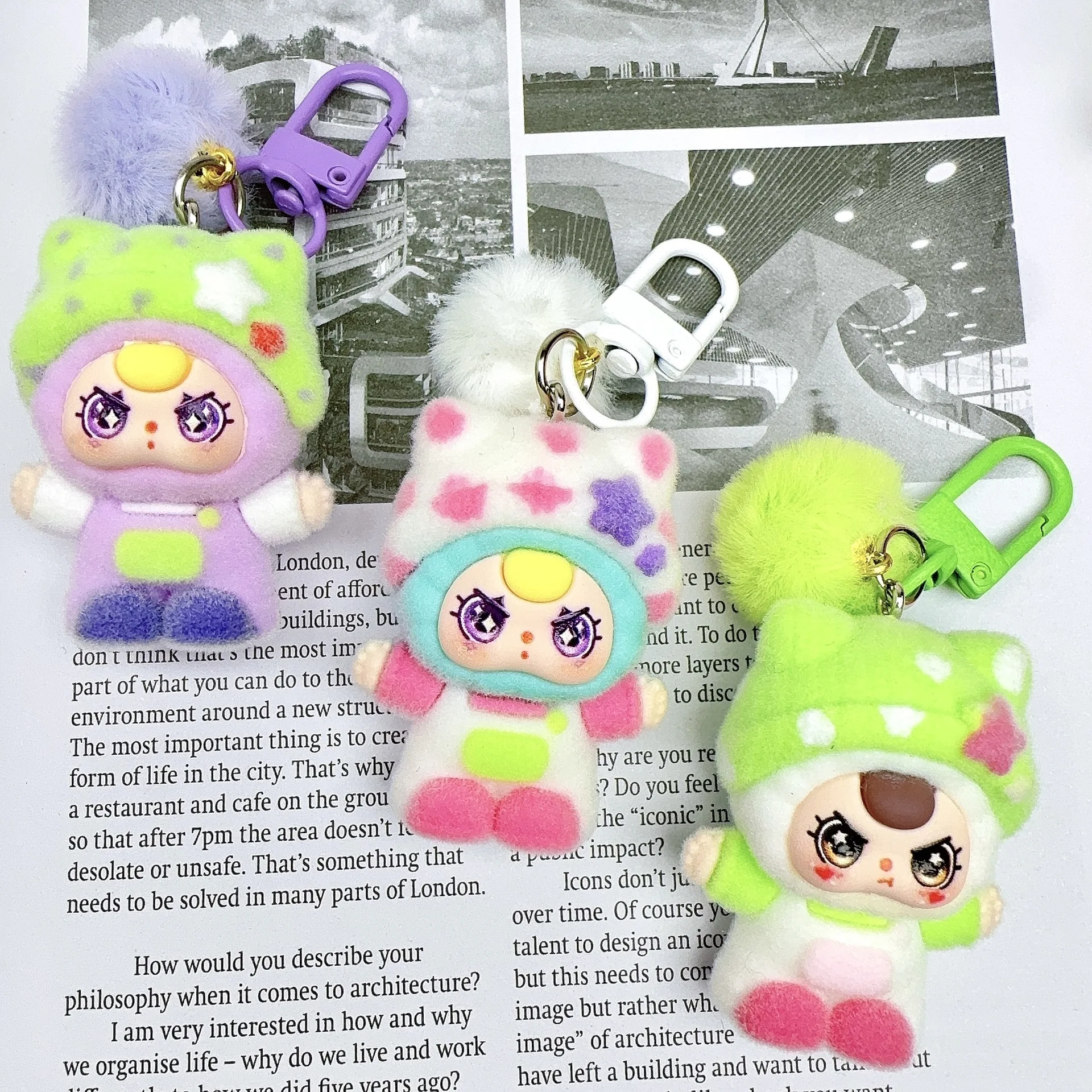 

5-9PSC Millennium Style Toddler Polka Dot Hat for 3-Year-Olds Playful Beaded Keyring Toy School Bag Accessory Keyring