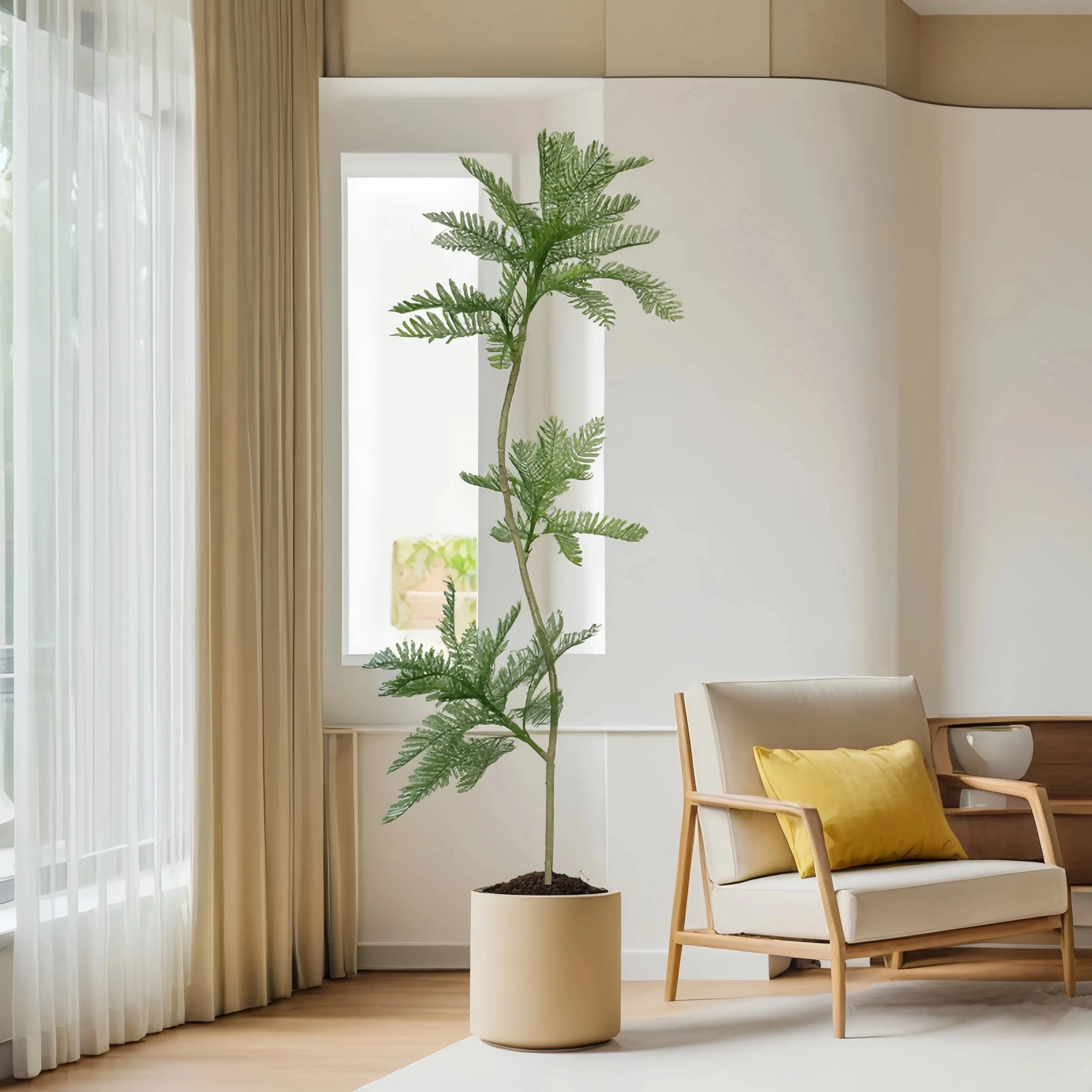 

6 футов искусственное дерево джааранда для домашнего декора, офисные помещения и свадебные центральные элементы, уличный декор для садовых вечеринок, дисплеи для патио