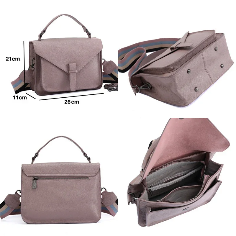 2026 Hot Sale Women Shoulder Bag Vintage Crossbody Messenger for Female Tote Bag Lady Cowhide Genuine Leather Handbag Briefcase