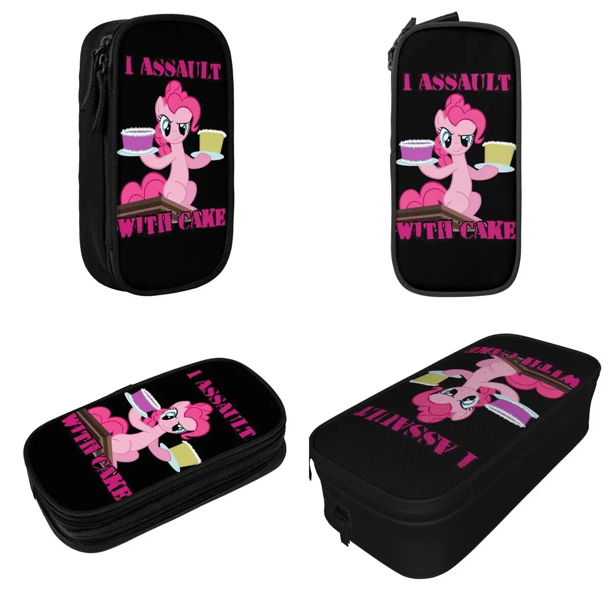 Lovely Pinkie Pie Assaults With Cake Pencil Cases Mlp Pencilcases Pen for Girl Boy Big Capacity Bag School Supplies Stationery