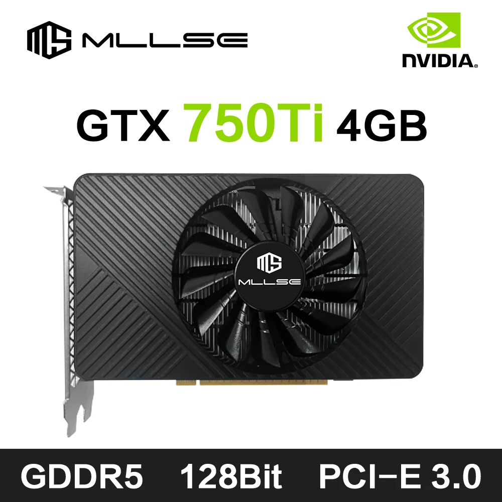 

MLLSE Placa De Video NVIDIA GTX 750TI 4 ГБ GDDR5 128-битный PCIe 3.0 x16 настольный компьютер игровой графический процессор новая карта