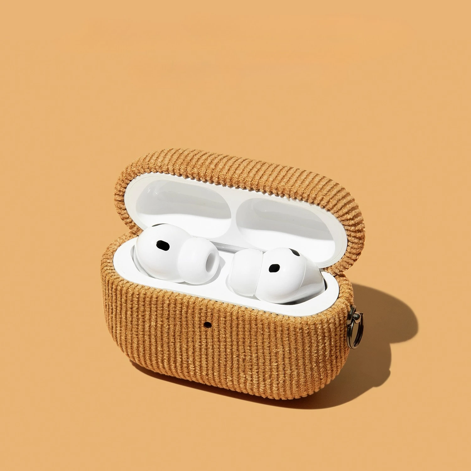 for Airpods Pro 2Luxury Corduroy Pattern New Earphone Case with Keychain Soft Leather Protective Cover for Airpods 1 2 3 Pro3