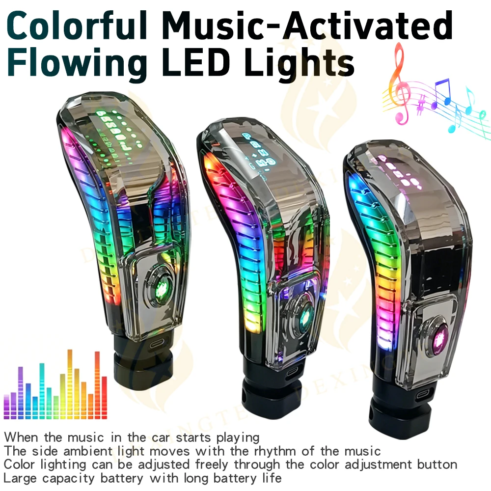 

LED Crystal Automatic gear shift knob for Luxury 5 U6 SUV U5 S3 URX S5 TURBO shifter Car Interior Modified Upgrade Accessories