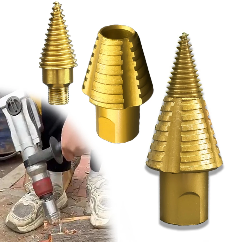 

Carbon Steel Firewood Splitter Bit Quick-Release Head Round/square/hex Anti-Stuck Firewood Splitter Bit With Detachable Shaft