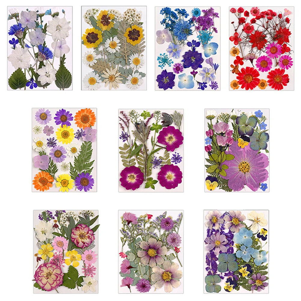 1 Bag Artificial Dried Flowers Diy Pressed Flowers Stickers For Phone Case Jewelry Making Crafts Nail Art Home Garden Decor