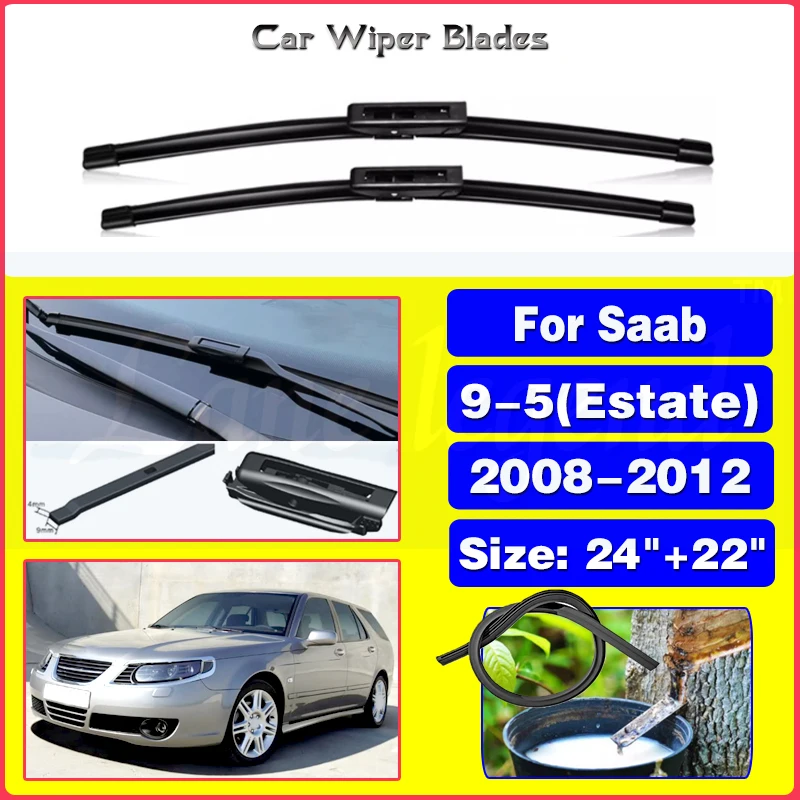 

Car Wiper For SAAB 9-5 ( Estate ) 2008 2009 2010 2011 2012 Front Wiper Blades Brush Windshield Windscreen Car Accessories 24"22"