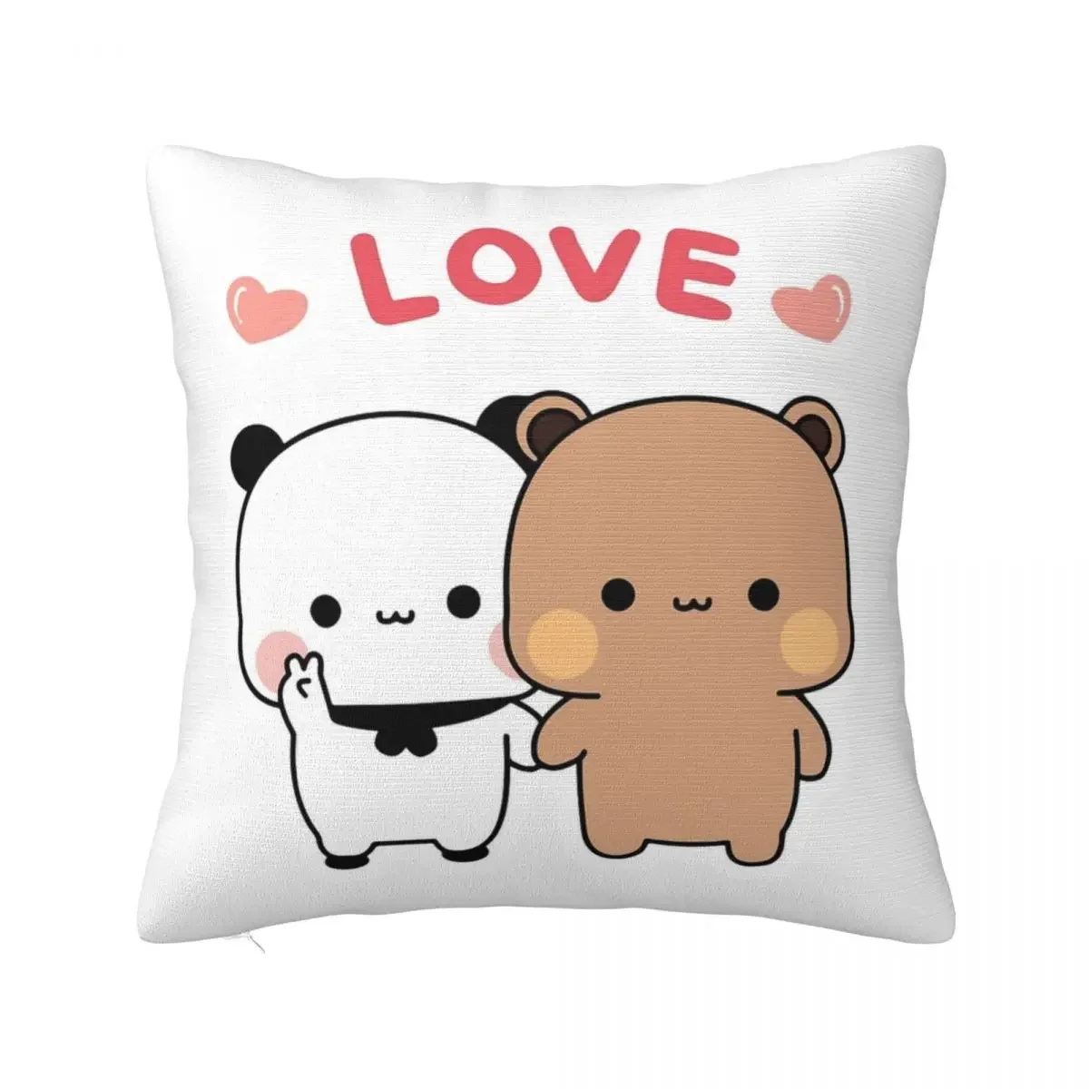 Bubu Dudu Love Story Pillowcases Polyester Home Panda Bear Cushion Case Creative Decor Throw Pillow Case 45*45