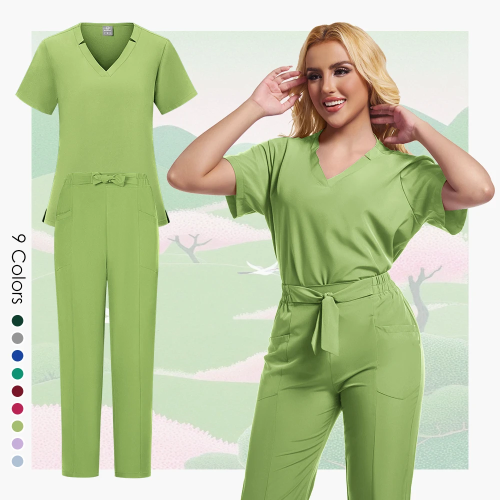 Hospital Surgical Clothes Medical Uniform Women Scrub Set Doctor Nurse Accessories Dental Clinic Scrub Set Beauty Salon Workwear