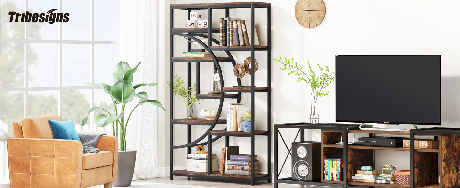 Industriële 5 Tier Etagere Boekenplank Vrijstaande Hoge Boekenplanken Display Pl Industriële 5 Tier Etagere Boekenplank Vrijstaande Hoge Boekenplanken Display Pl