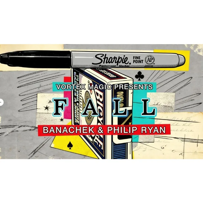 Vortex Magic Presents FALL by Banachek Sharpie Pen Falls on Command Mentalism Magic Trick Stage Close Up Gimmick Props Magician