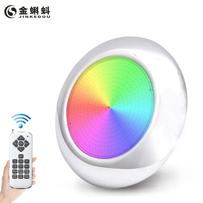 LED Swimming Pool Light Stainless Steel Wall Mount Underwater Landscape Lamp Color Changing Outdoor Waterproof IP68 Lighting