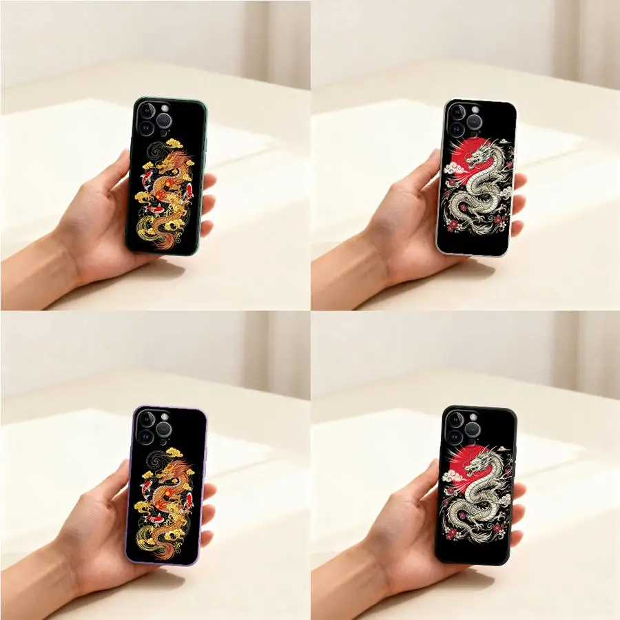 Case for Apple iPhone 17 Pro Max 11 13 Mini 17e 12 Plus 15 7 8 16 Air XS XR Phone Cover Design Dragon