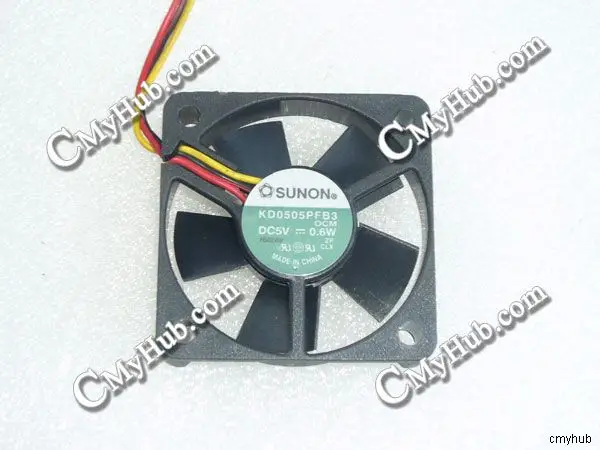 For SUNON KD0505PFB3 OCM DC5V 0.6W 5010 5CM 50MM 50X50X10MM 3pin Cooling Fan KD0505PFB3