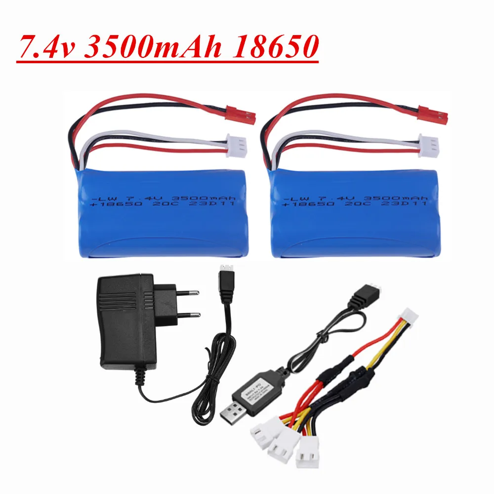 Upgrade JST 2S 7.4V lipo battery For HuanQi 957/948/848B/827B/823/955/956/957/948 MJX F45/T55 Remote Control Toys parts 18650