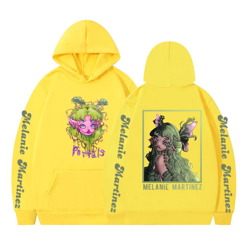 جديد ميلاني مارتينيز بوابات جولة طباعة هوديس طباعة موضة البلوز الهيب هوب عادية للجنسين الخريف الشتاء الصوف القمم الذكور #4