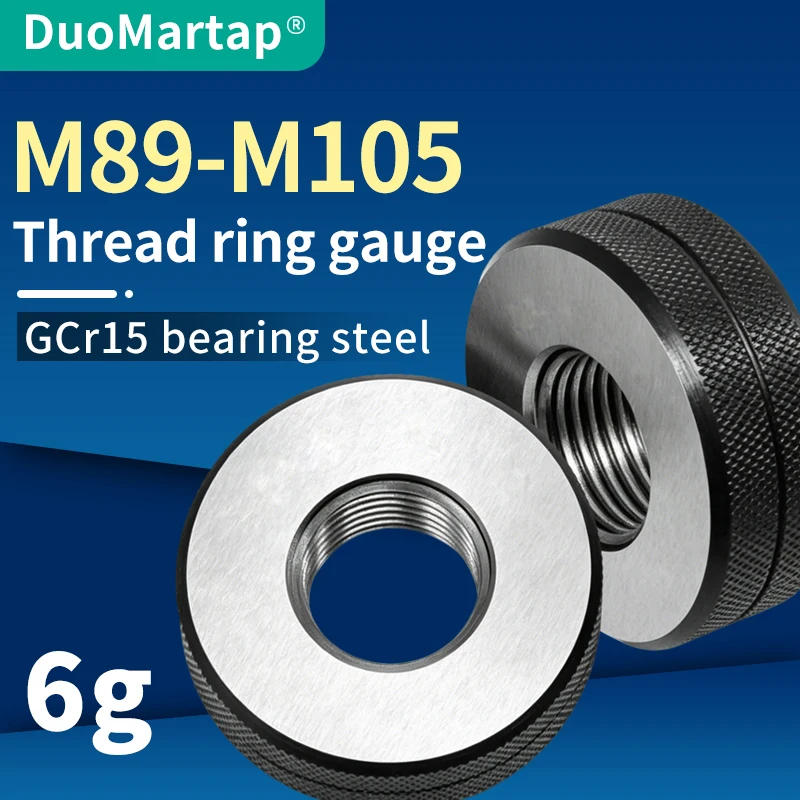 

Набор калибровочных колец DUO Martap 1SET (1*GO+1*NOGO) 6 г, метрические, нестандартные, с мелкой резьбой, для измерения точности резьбы M89-M105, X1, X2, X3, X4, 0.75, 1.5