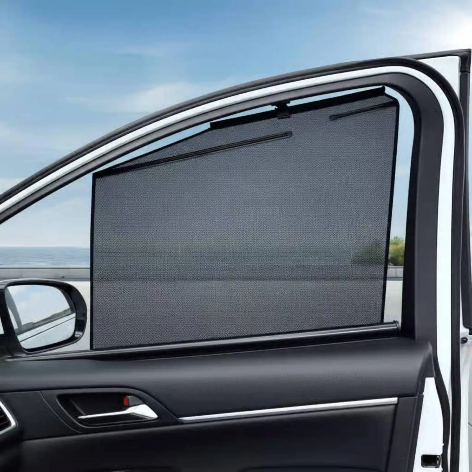 Retractable Car Window Shade Protection Car Side Window Single-Way Vision Roller