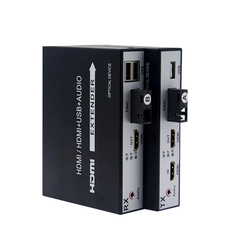 1080P HDMI Video Over Single Mode Fiber Exender up to 20KM HDMI Fiber Optical Converter with Audio USB KVM Loopout