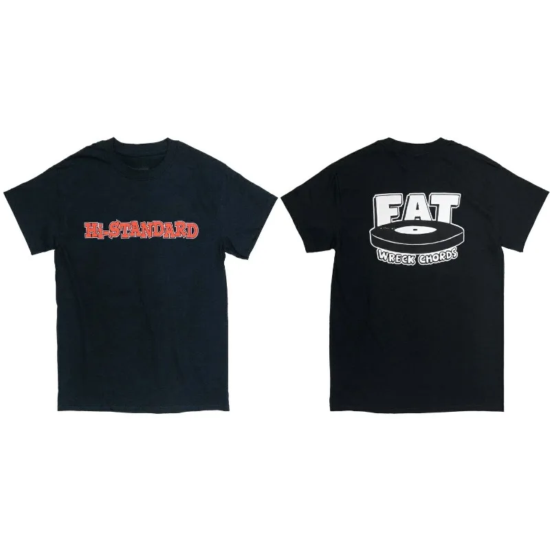 Camiseta de banda Hi-STANDARD para hombre, ropa de calle de verano con cuello redondo, manga corta, algodón, cómoda, holgada, Harajuku, para hombre y mujer